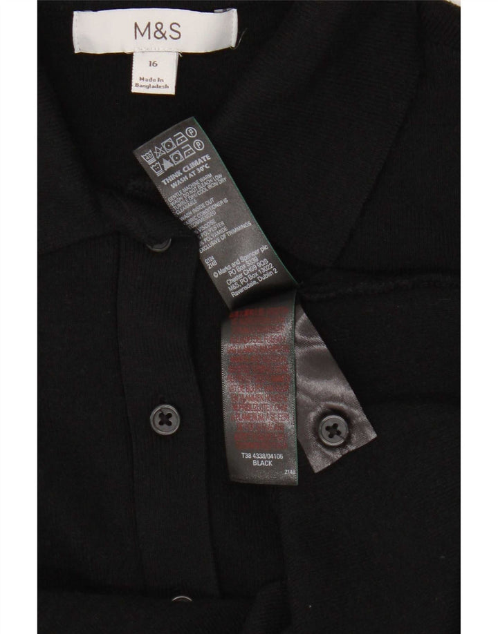 Marks & Spencer - Cárdigan para mujer, talla 40, talla grande, viscosa negra