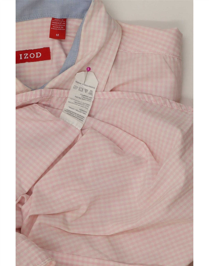 Camisa Izod Hombre Algodón Vichy Rosa Medio