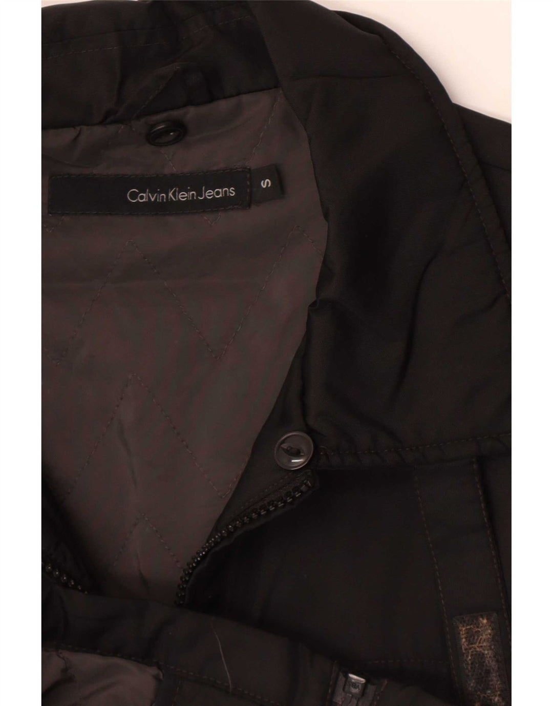 Calvin Klein Jeans Chaqueta Bomber para Hombre UK 36 Small Negro