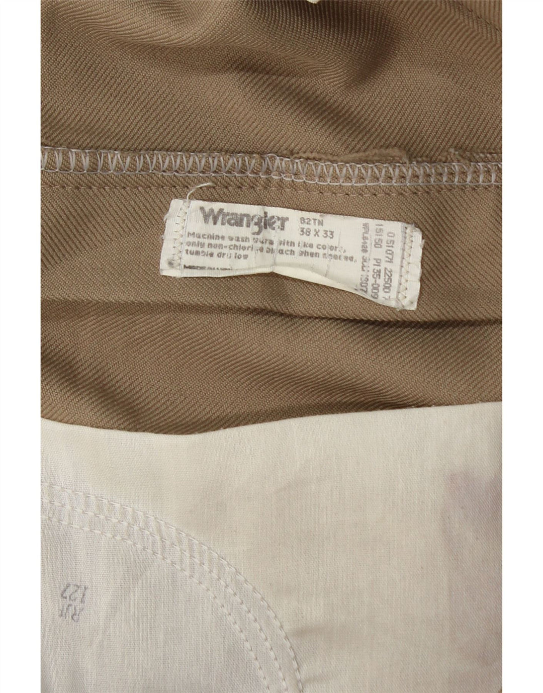 WRANGLER Pantalón de traje recto para hombre W38 L30 Poliéster beige