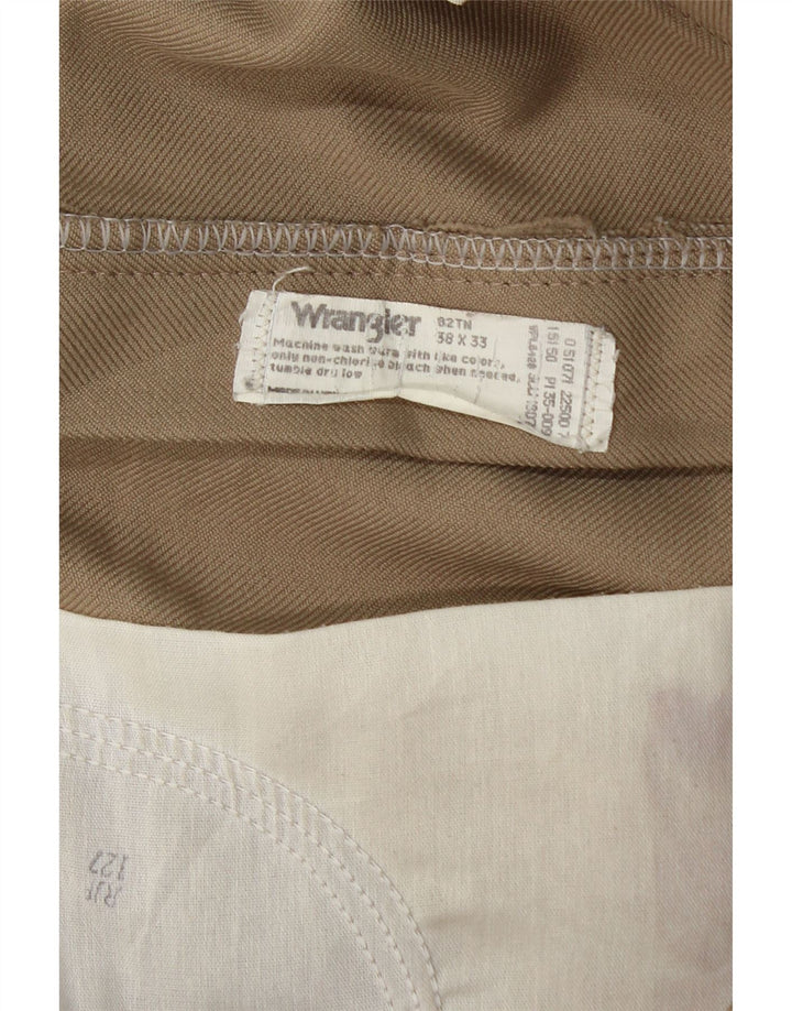 WRANGLER Pantalón de traje recto para hombre W38 L30 Poliéster beige