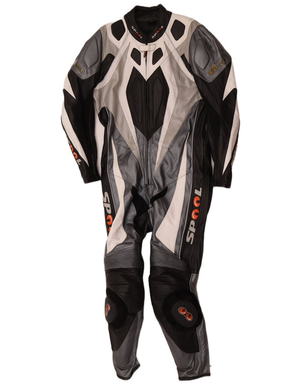 Spool Mono de cuero gráfico para hombre IT 52 XL W36 L30 Cuero negro