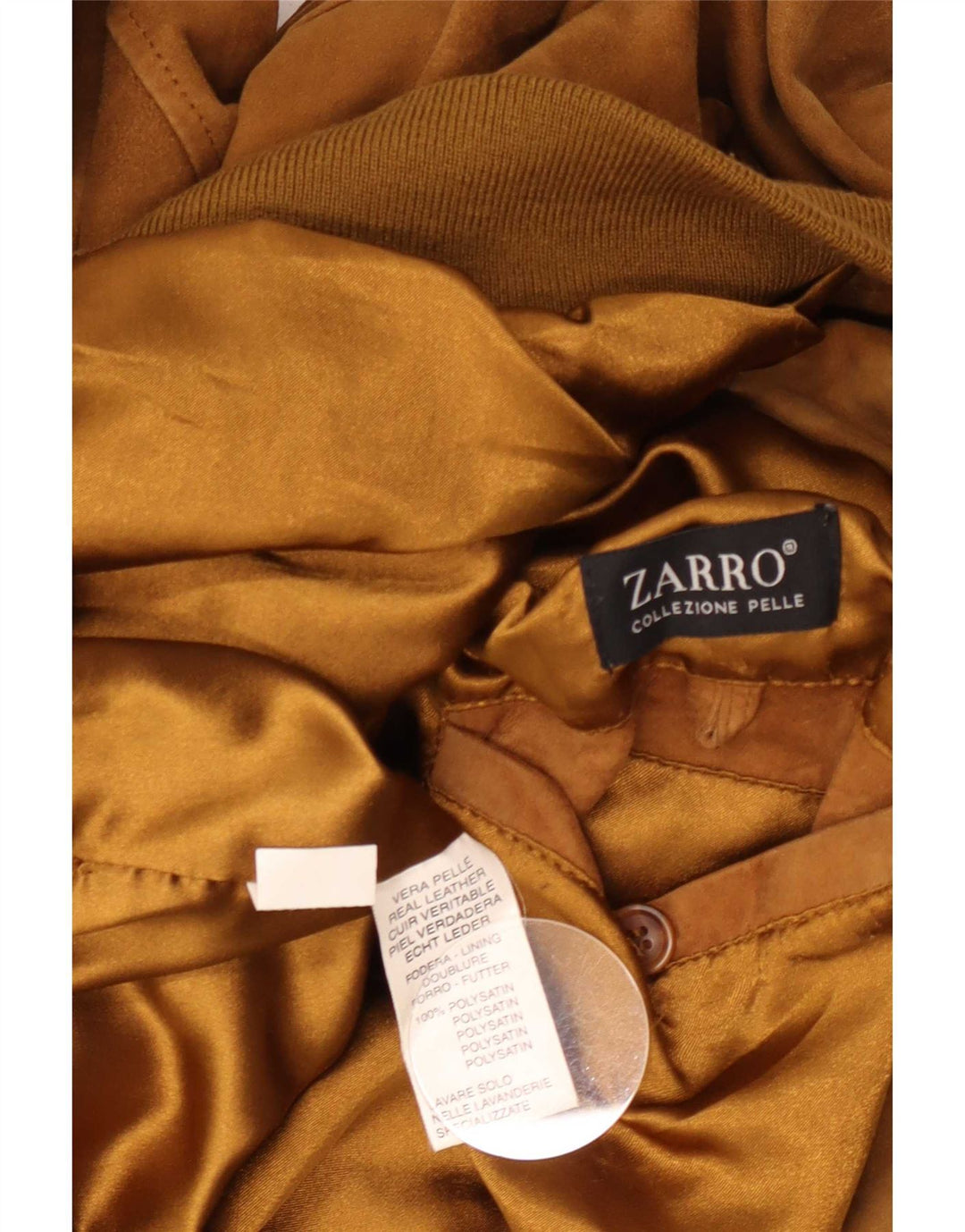 Zarro Chaqueta Bomber de Ante para Hombre UK 44 2XL Cuero Beige