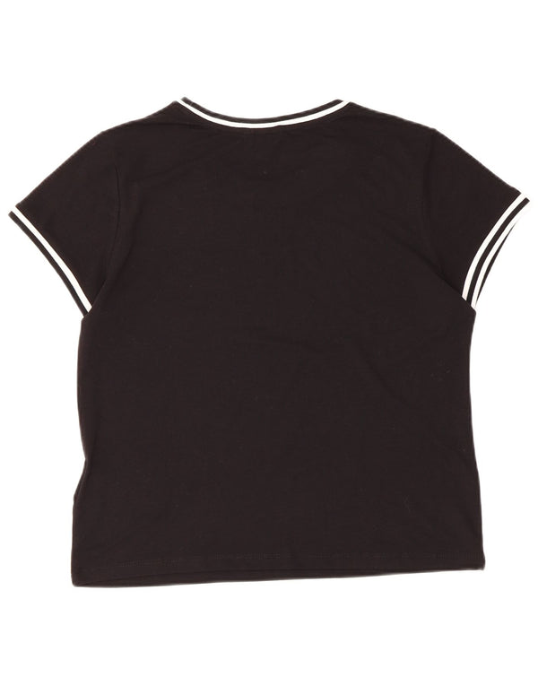 Guess Camiseta Mujer Top UK 44 Grande Poliéster Negro