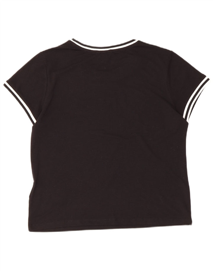 Guess Camiseta Mujer Top UK 44 Grande Poliéster Negro