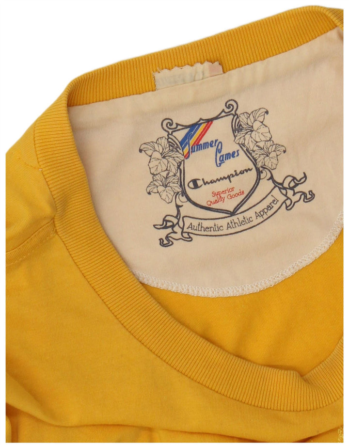 CHAMPION Camiseta gráfica para hombre Top grande amarillo