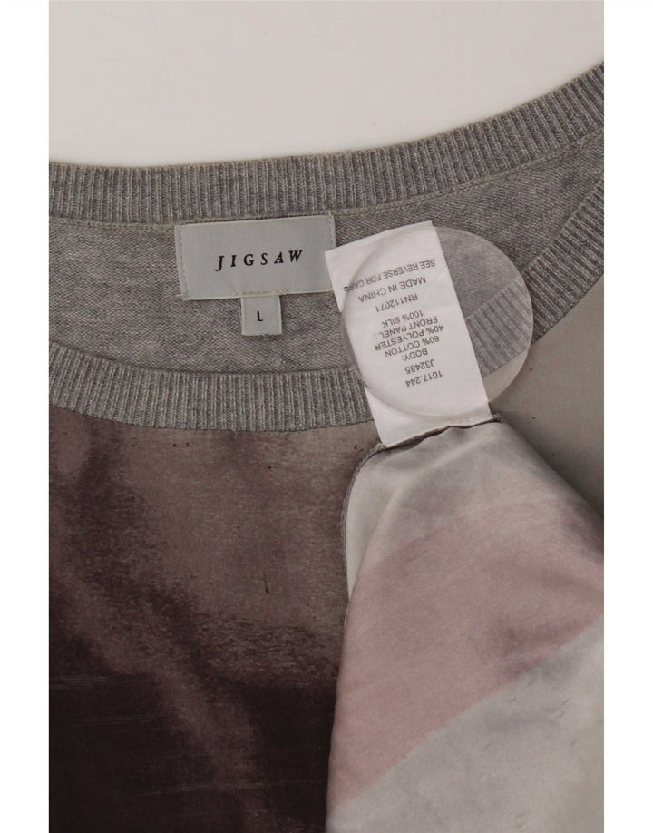 Jigsaw - Jersey para mujer con cuello barco, talla 40, talla grande, multicolor