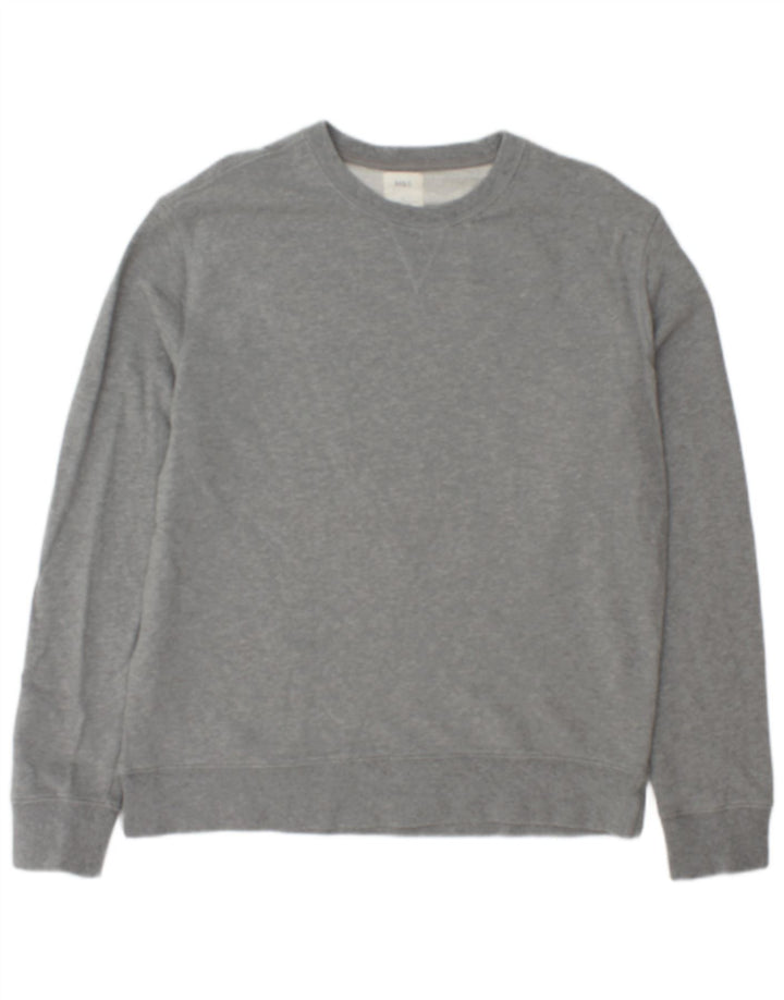 Marks & Spencer Hombre Sudadera Jumper Grande Gris Algodón