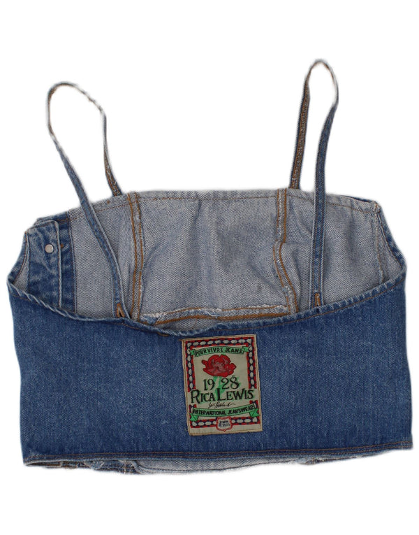 Rica Lewis Top corto de mezclilla para mujer IT 44 Azul medio