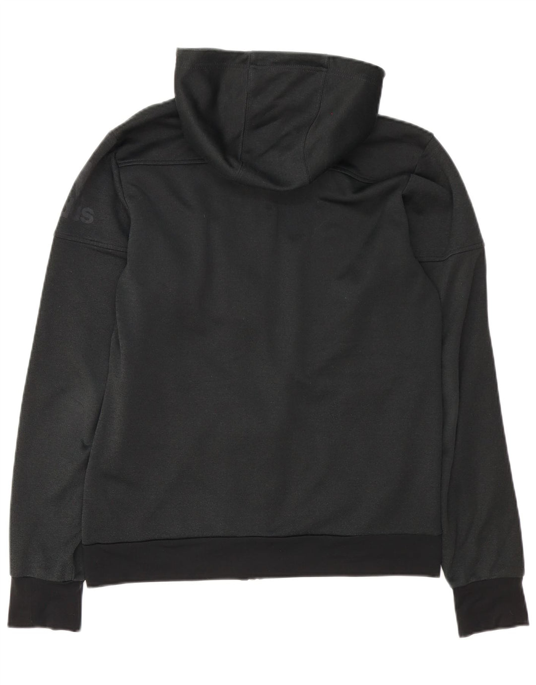 Adidas Hombre Zip Sudadera Con Capucha Suéter Mediano Negro Poliéster