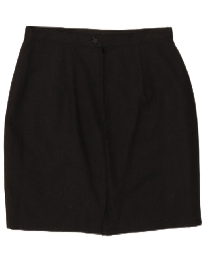 Sisley Mujer Mini Falda Lápiz W30 Lana Gris Medio