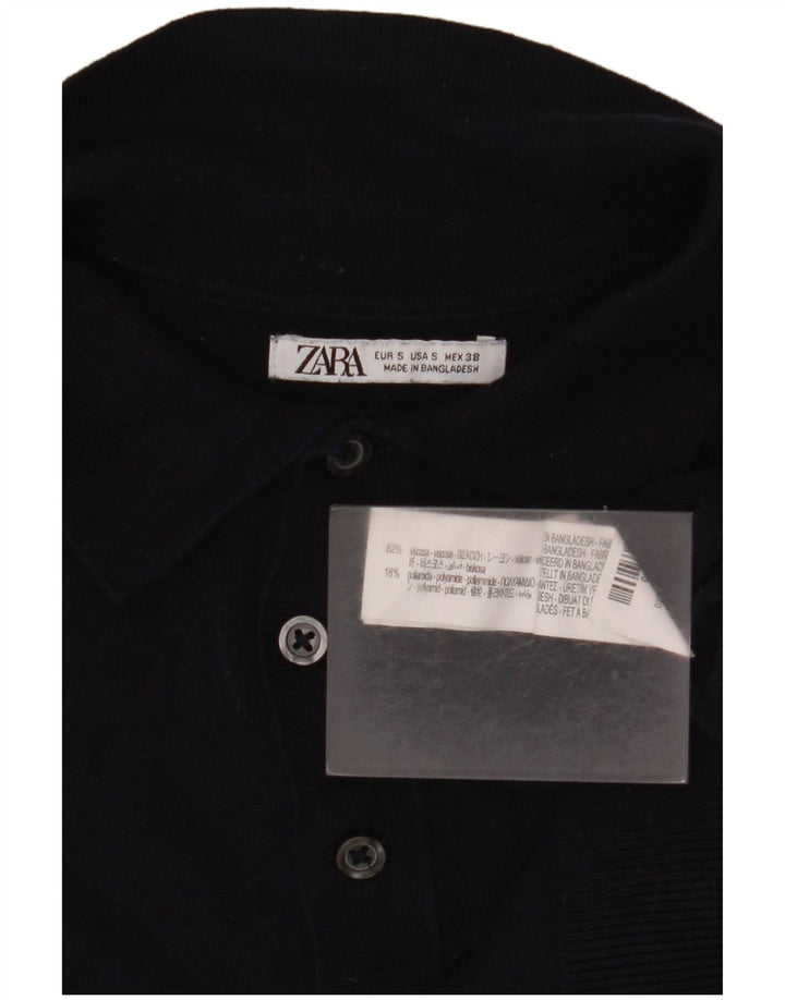 Zara Hombre Polo Polo Small Azul Marino Viscosa