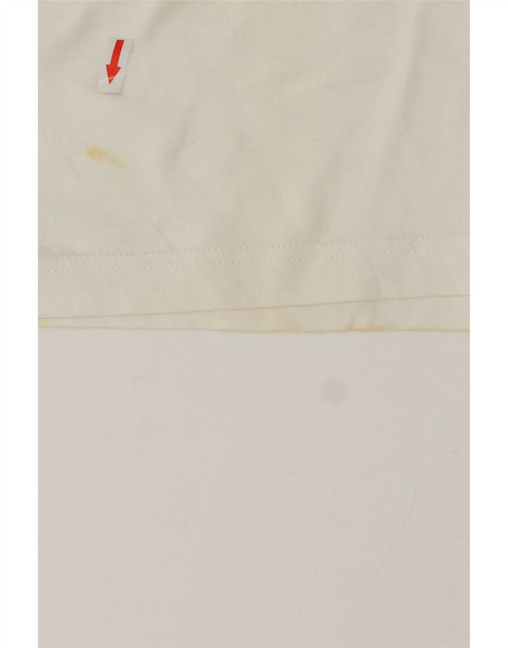 Polo Lotto Hombre Grande Blanco Geométrico