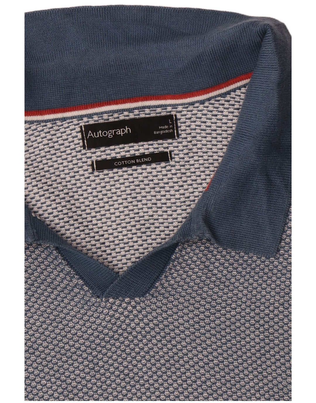 Marks & Spencer - Jersey con cuello tipo polo para hombre, talla grande, color azul
