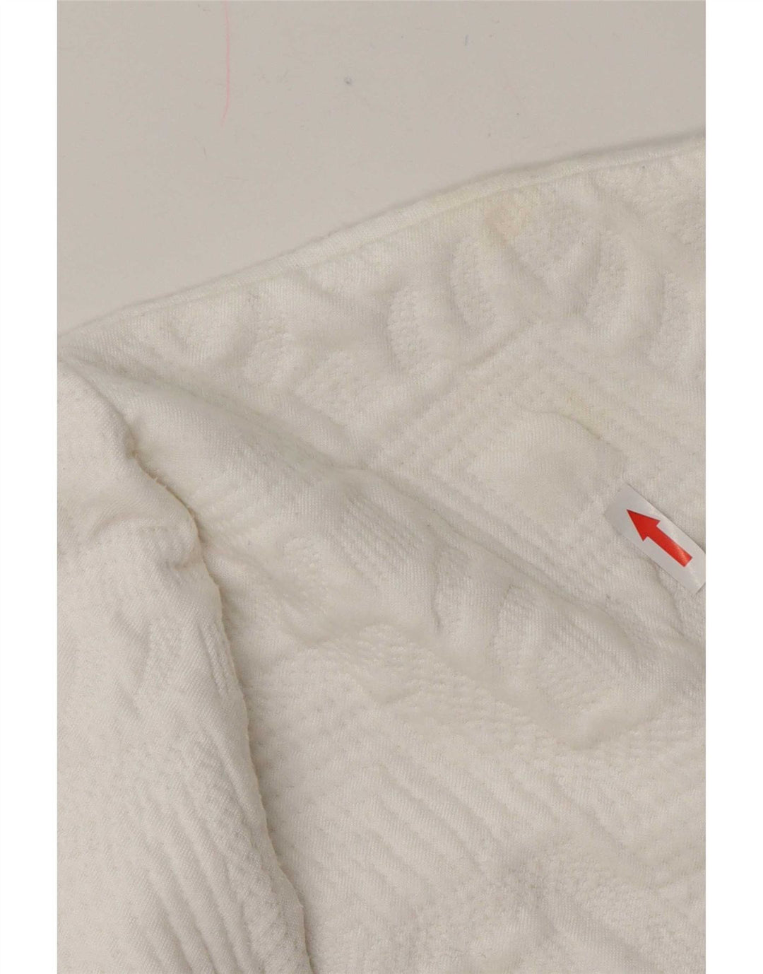 Zara Mujer Relaxed Fit Sudadera Jumper UK 40 Medium Blanco Geométrico