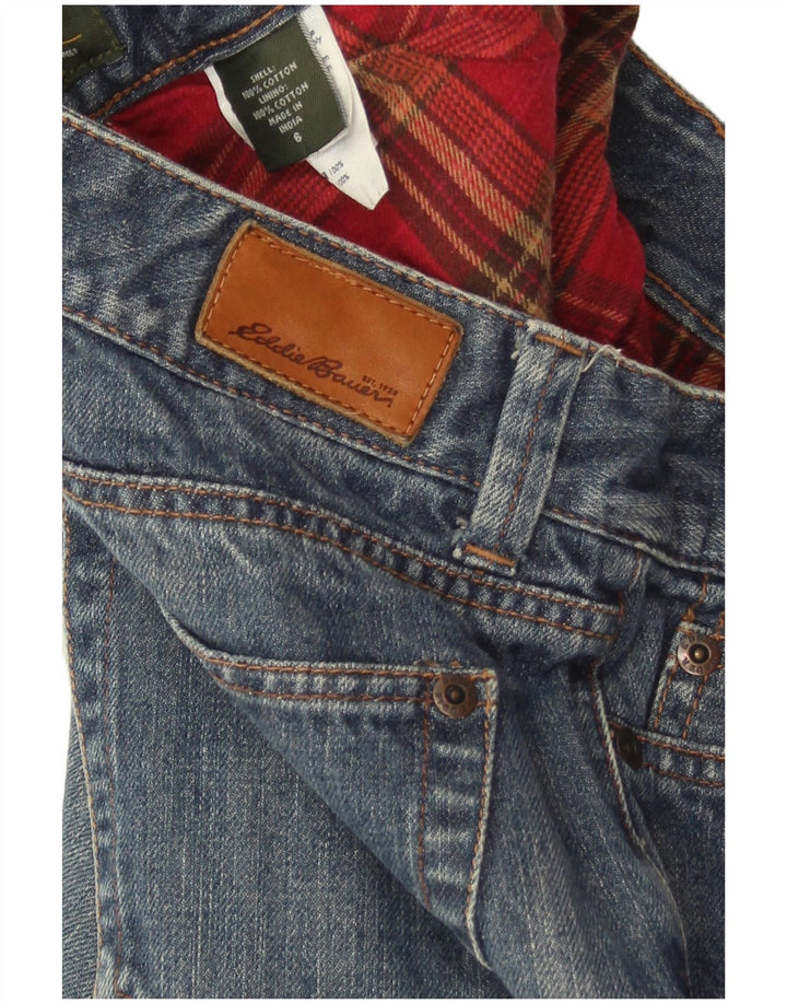 EDDIE BAUER Vaqueros rectos para mujer US 6 Medium W30 L30 Algodón azul