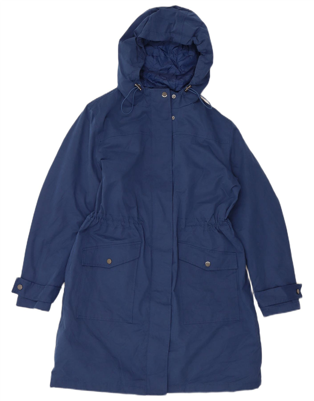 Hobbs Abrigo cortavientos con capucha y corte regular para mujer, talla 44, color azul medio