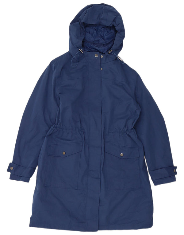 Hobbs Abrigo cortavientos con capucha y corte regular para mujer, talla 44, color azul medio
