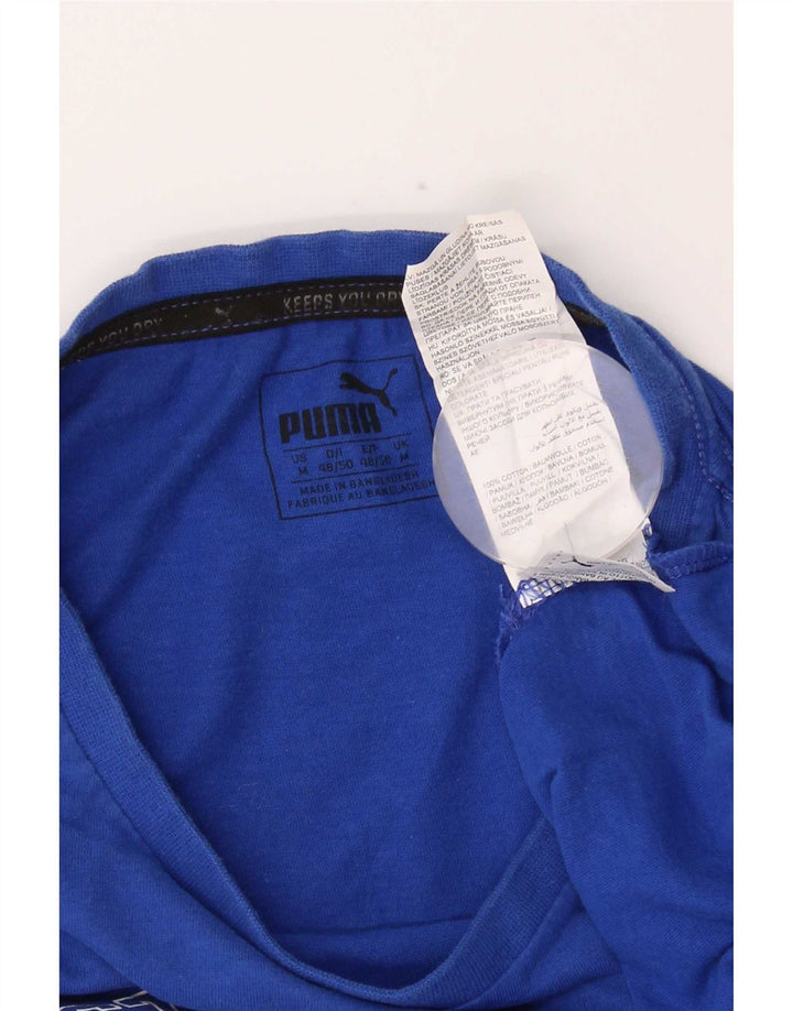 Camiseta Puma Hombre Graphic Top Algodón Azul Medio