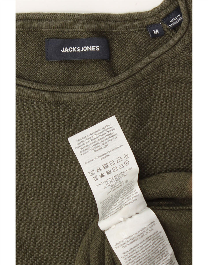 Jack & Jones Hombre Jersey De Cuello Redondo Jersey De Algodón Verde Medio