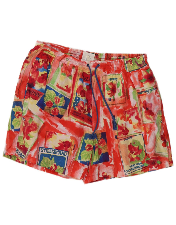 Allen Cox Mens Swimming Shorts 2XL Multicoloured Floral Polyamide