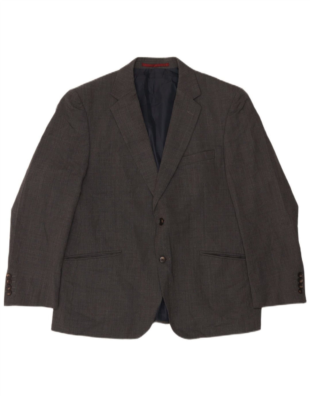 Marks & Spencer Chaqueta Blazer Corta de 2 Botones para Hombre UK 44 XL Lana Gris