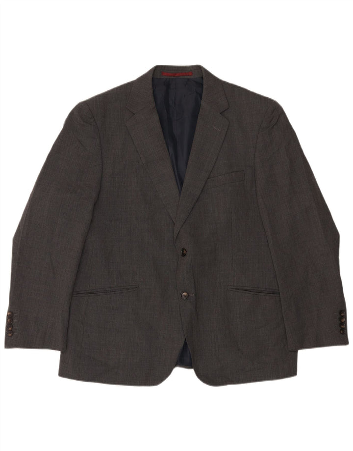 Marks & Spencer Chaqueta Blazer Corta de 2 Botones para Hombre UK 44 XL Lana Gris