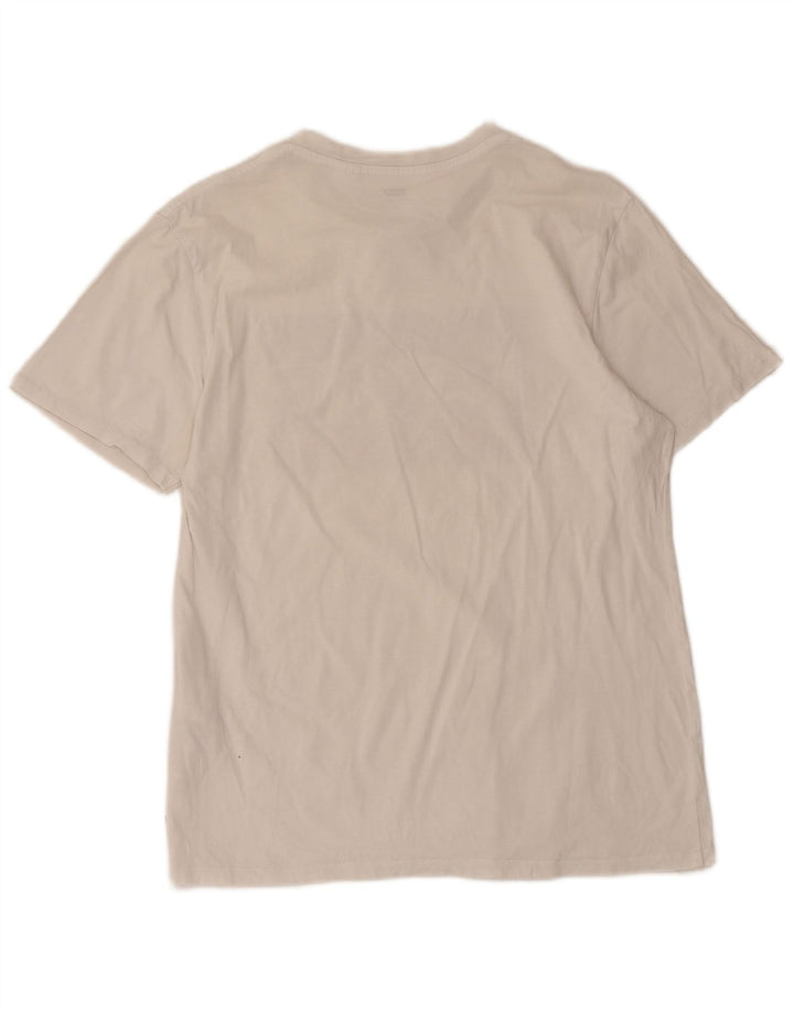 Levi's Camiseta gráfica para hombre Top mediano de algodón blanco