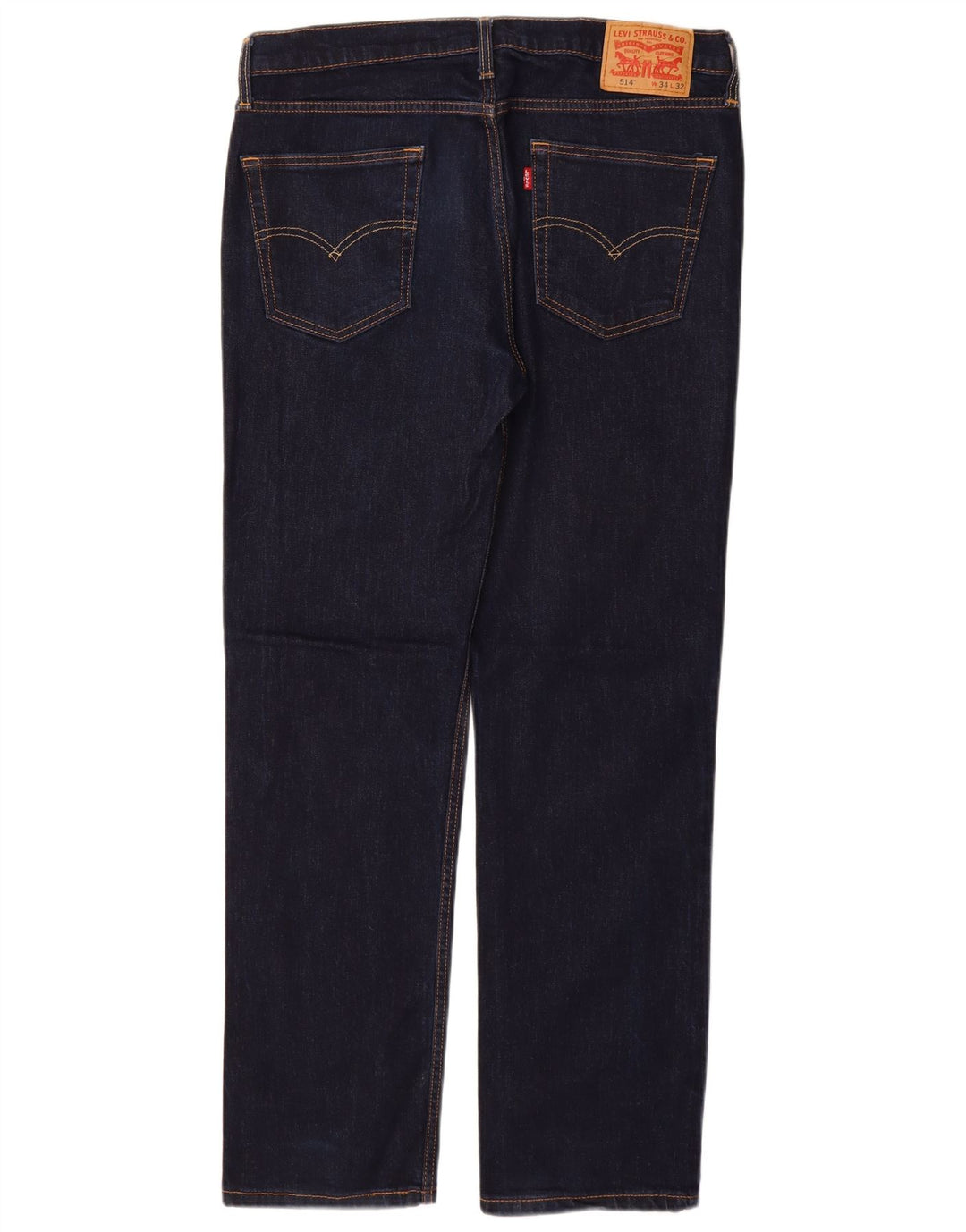 LEVI'S Jeans rectos 514 para hombre W34 L32 Algodón azul marino