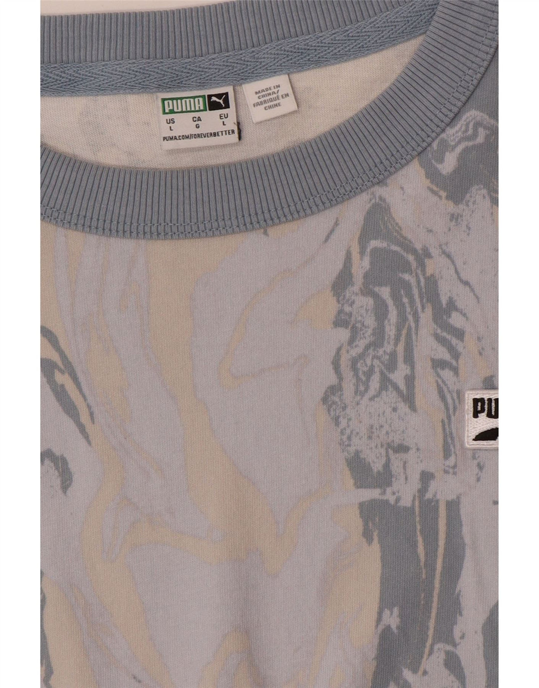 PUMA Vestido acampanado con estampado abstracto para mujer UK 46 Grande Gris Colorblock