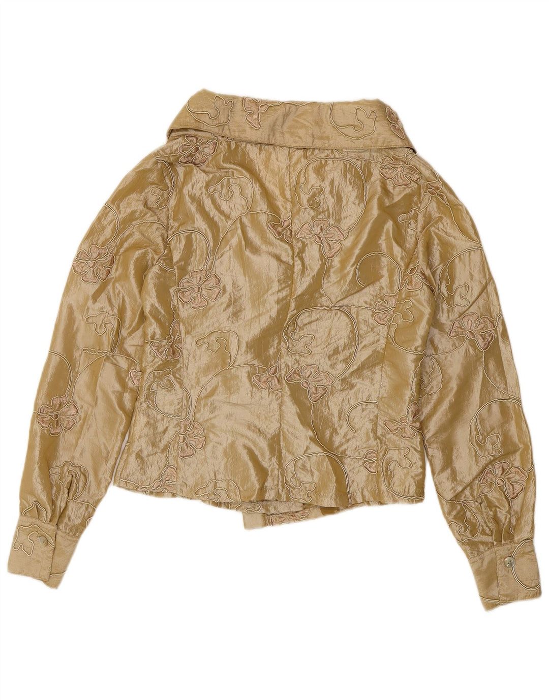 Naracamicie Blusa corta para mujer UK 42 Poliéster floral beige medio