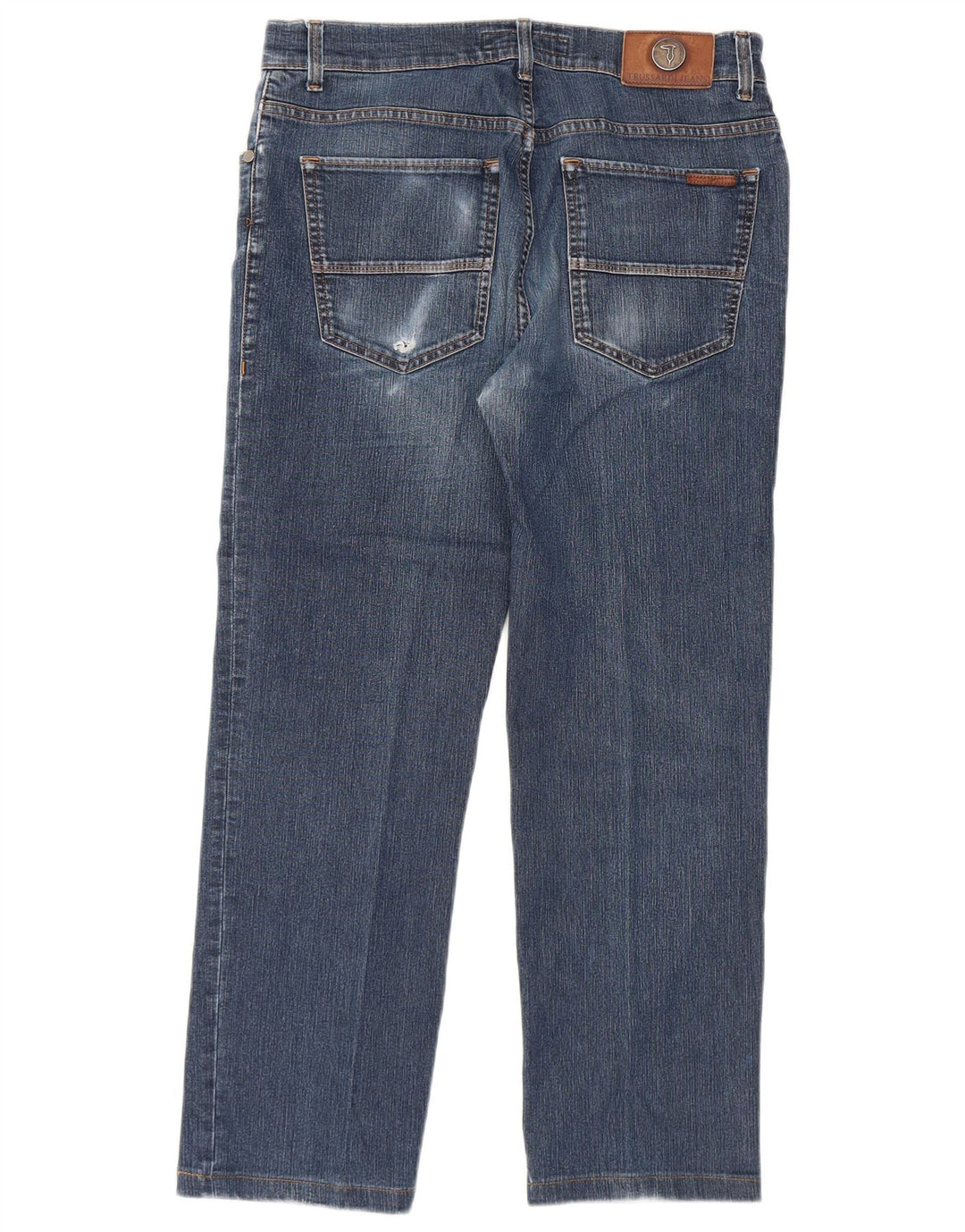 TRUSSARDI Vaqueros rectos para hombre W30 L26 Azul