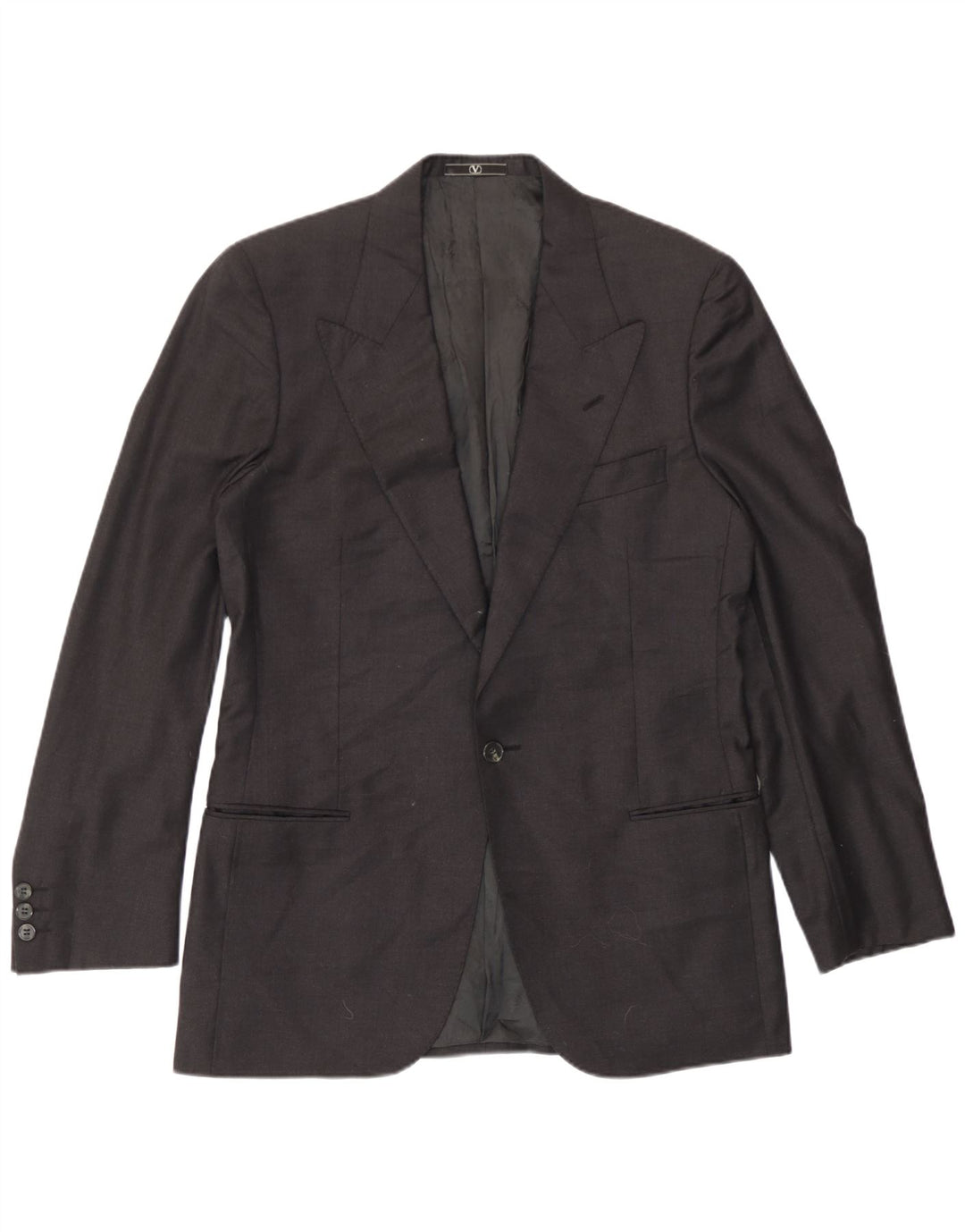 Chaqueta tipo blazer de 1 botón para hombre Valentino IT 48 Lana virgen gris medio