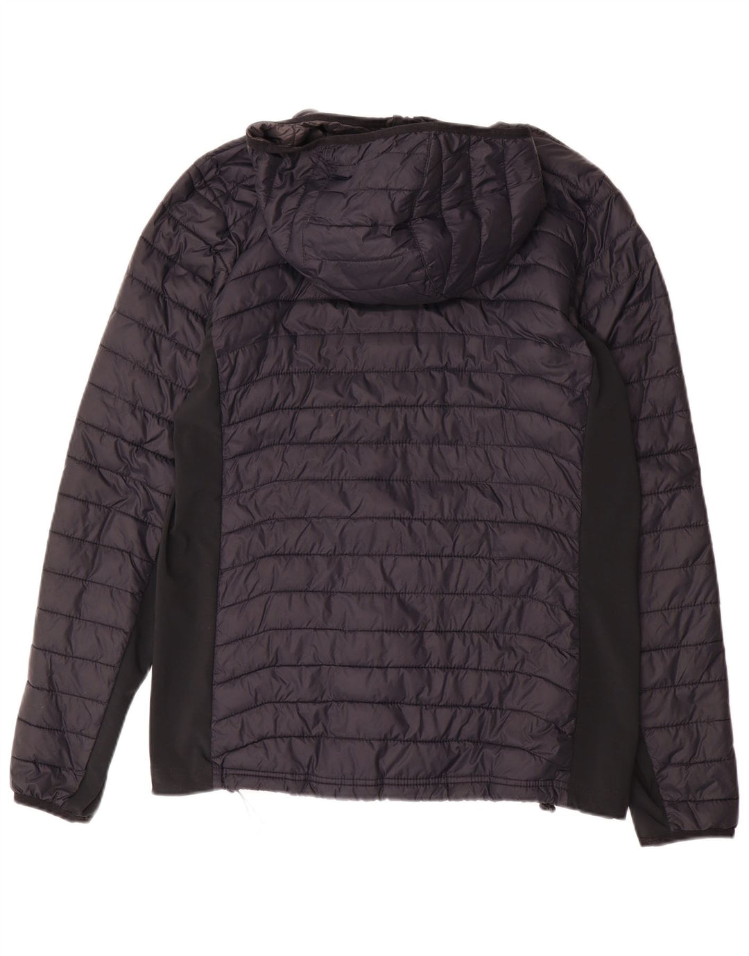 Chaqueta acolchada con capucha Columbia para hombre Nylon color block en azul marino mediano