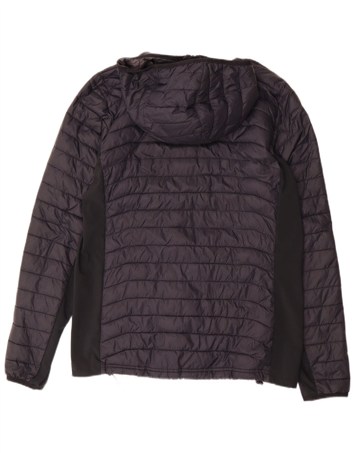 Chaqueta acolchada con capucha Columbia para hombre Nylon color block en azul marino mediano