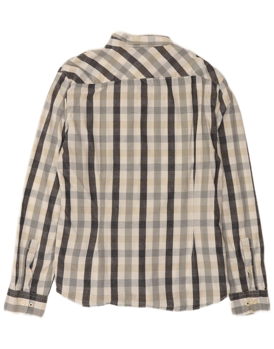 Camisa Lee para hombre de algodón a cuadros grises grandes