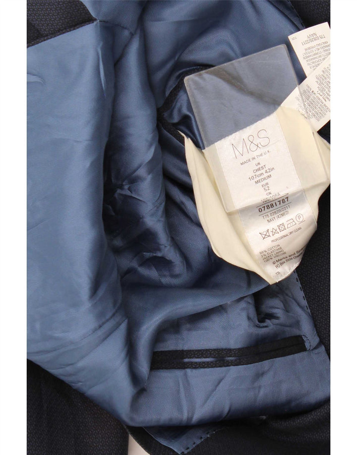 Marks & Spencer Chaqueta tipo blazer con doble botonadura para hombre UK 42 Large Azul marino