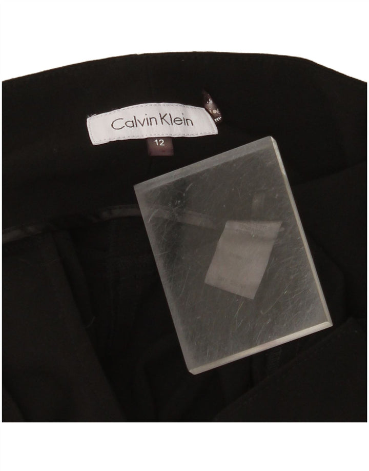 CALVIN KLEIN Pantalones cortos rectos para mujer US 12 Large W36 L26 Negro