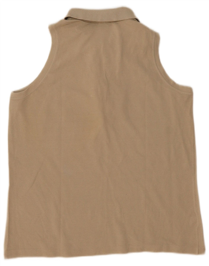 Polo Lacoste Mujer Sin Mangas Talla 44 Grande Beige