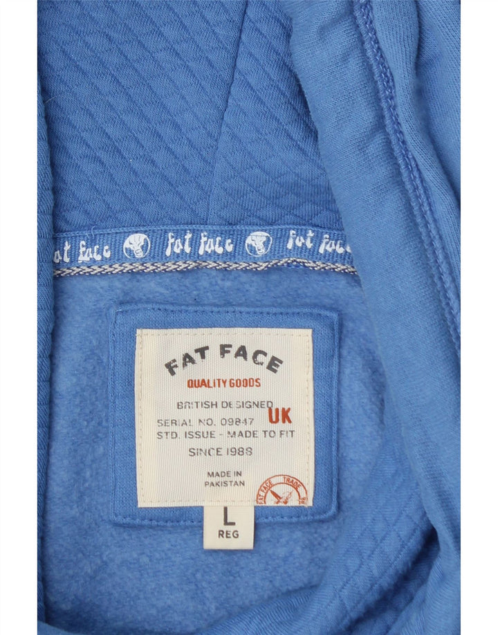 FAT FACE Jersey con capucha para hombre, talla grande, algodón azul