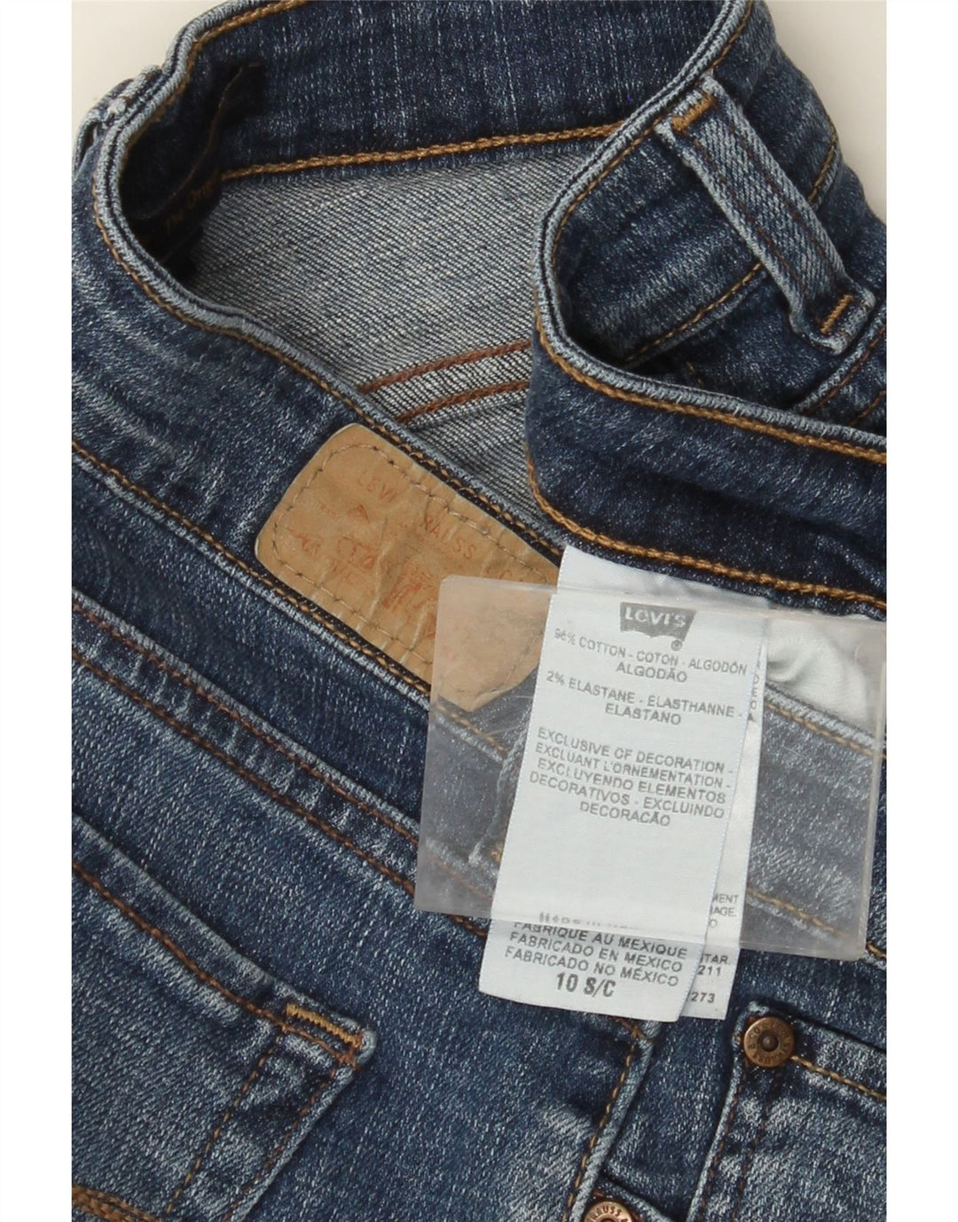 LEVI'S Jeans rectos para mujer US 10 Large W30 L29 Algodón azul