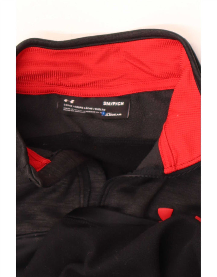Under Armour Cold Gear Sudadera tipo jersey para hombre, talla pequeña, color negro