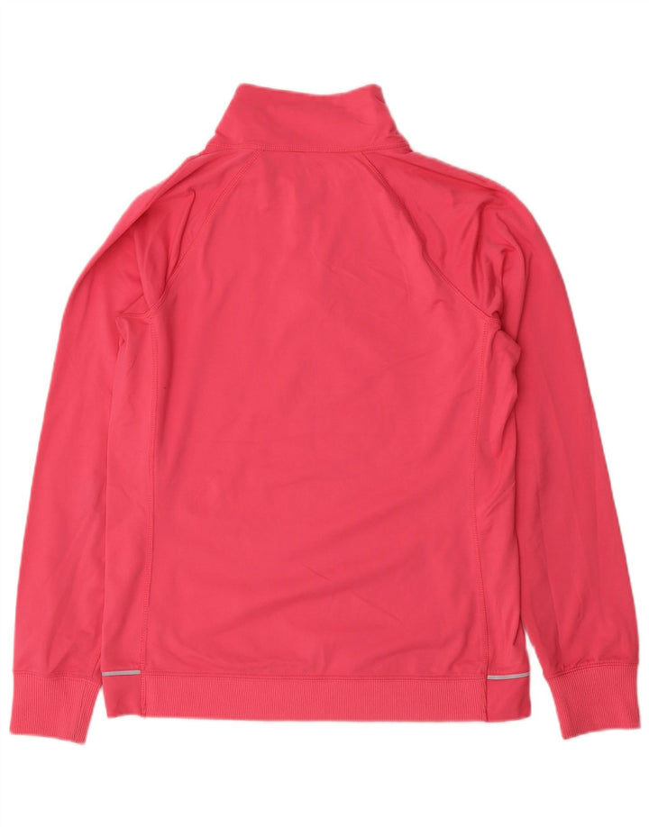 IZOD - Sudadera con cuello y cremallera para hombre, color rosa, poliéster