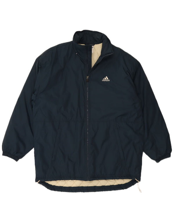 Adidas Chaqueta acolchada para hombre UK 38/40 Medium Azul marino Nylon