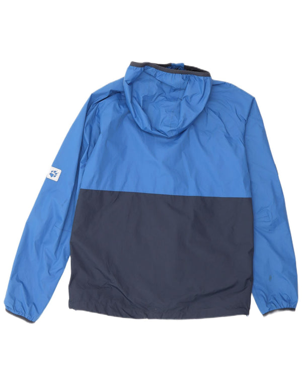 Jack Wolfskin Chubasquero para niño 15-16 años Azul Poliamida color block