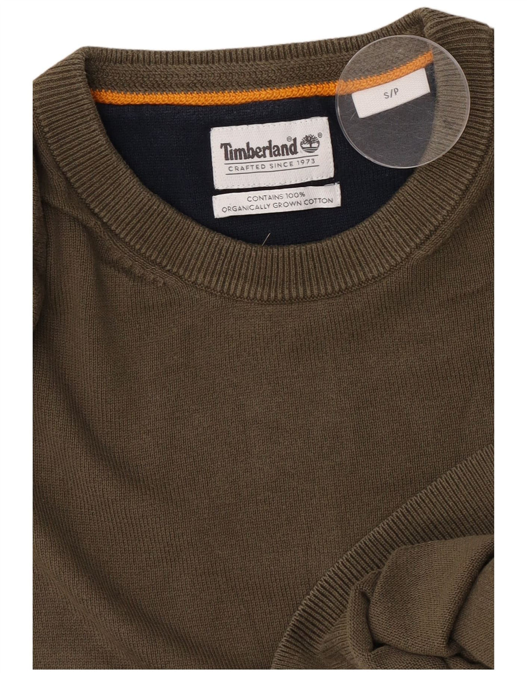 Timberland Jersey De Cuello Redondo Para Hombre Pequeño Algodón Caqui