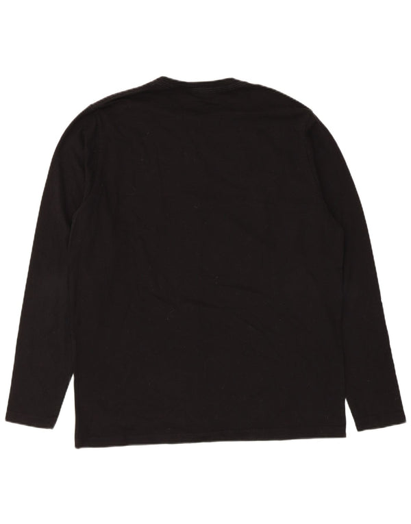 PEPE Jeans Mens Regular Graphic Top Manga Larga Grande Negro