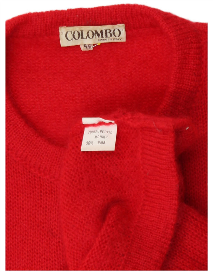 Cárdigan Colombo Mujer IT 44 Medium Red Mohair