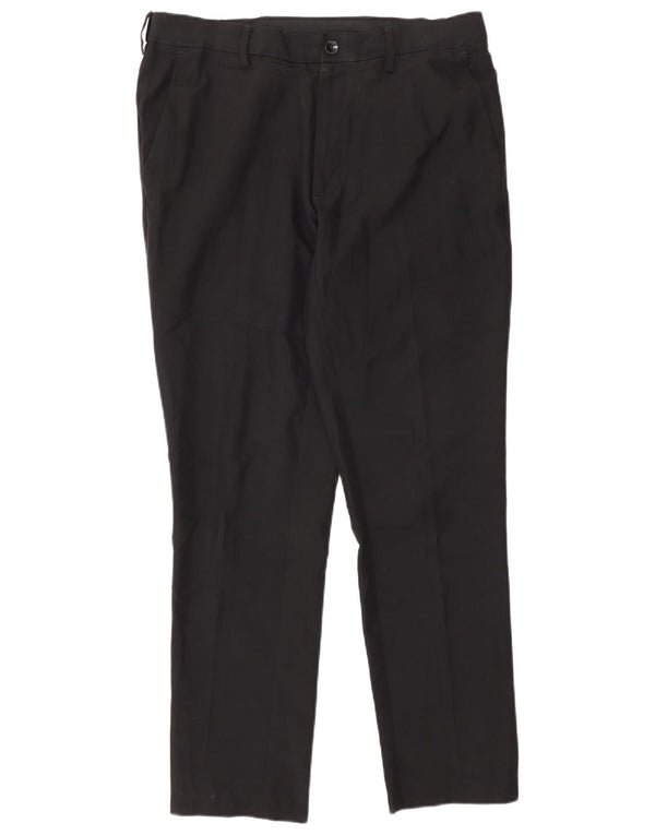 Marks & Spencer Pantalones chinos ajustados para hombre W32 L29 Poliéster negro