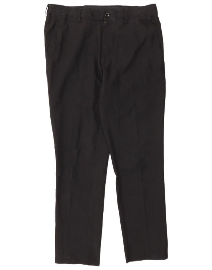 Marks & Spencer Pantalones chinos ajustados para hombre W32 L29 Poliéster negro